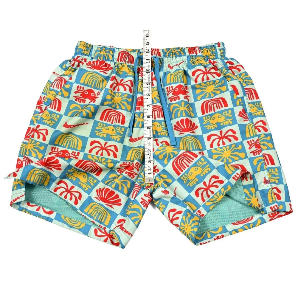 Nike‎ Sportswear Woven Flow Shorts Men's M Geometric Abstract Lined Beach Swim